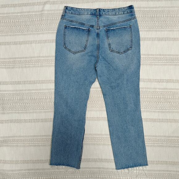 S.O.N.G. High Rise Straight Fit Ripped Jeans Size 9/29 NEW - Picture 2 of 7